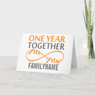 Carte M. et Mme 1st Anniversary