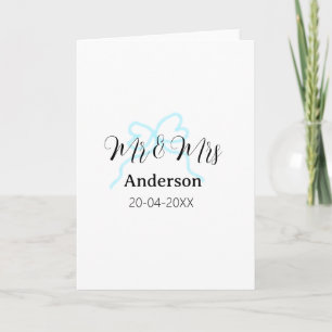 Carte M. et Mme ajoutent le nom de famille date année ma