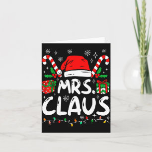 Carte M et Mme Claus Chapeau de Père Noël Couples Famill