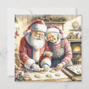 Carte M. et Mme Clause Cute Noël personnalisé