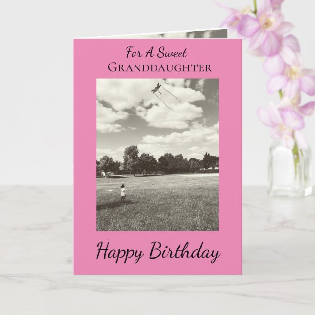 Carte Ma belle-petite-fille suit tes rêves Anniversaire (Orchidée)