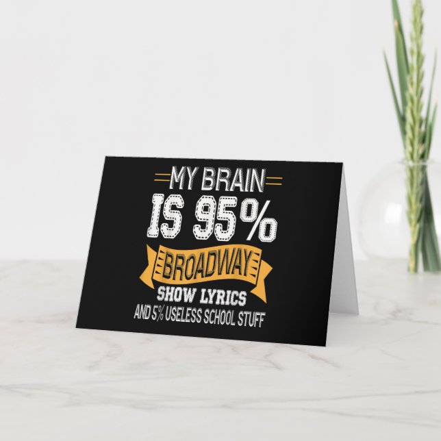 Carte Ma Brain Est 95 Paroles Broadway  Actrice Comédien (Devant)