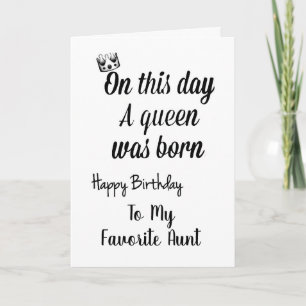 CARTE **MA CHATTE PRÉFÉRÉE** VOUS ÊTES UNE REINE "ANNIVE
