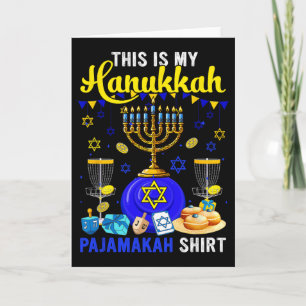 Carte Ma chemise de pyjama de Hanoukka joueur de golf de