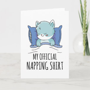 Carte Ma chemise de sieste officielle avec Cat couché