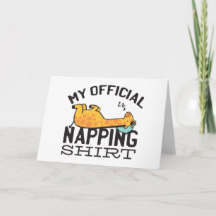 Carte Ma chemise de sieste officielle - Giraffe endormie
