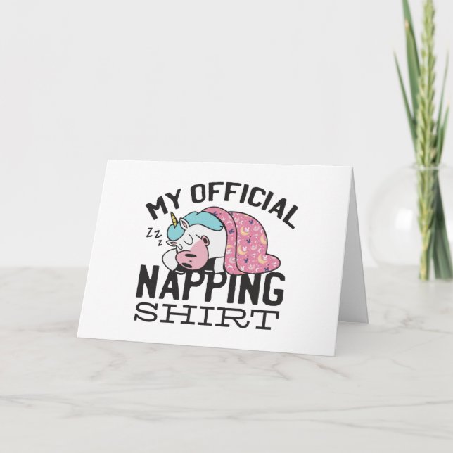 Carte Ma chemise de sieste officielle - Lazy sommeil Uni (Devant)