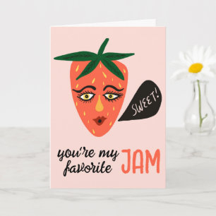 Carte MA CONFITURE PRÉFÉRÉE Délicieuse Fraise Douce Atta