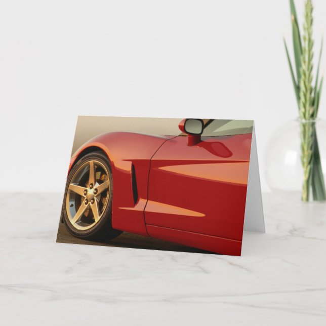 Carte Ma Corvette rouge (Devant)
