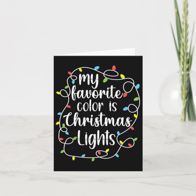 Carte Ma Couleur Préférée Est Les Lumières De Noël (Devant)