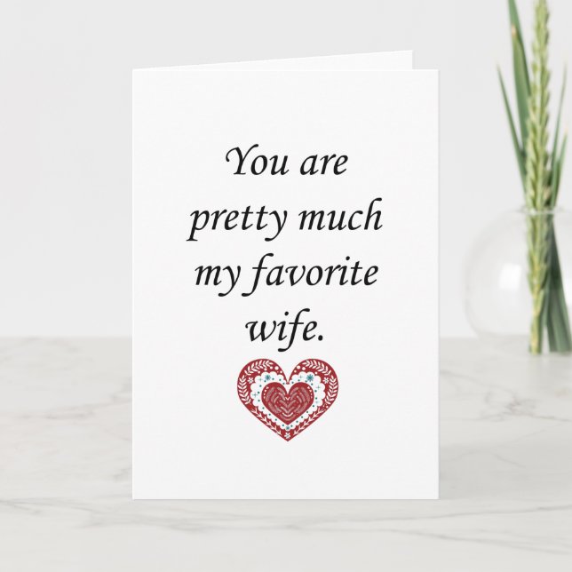 Carte Ma femme préférée Valentine (Devant)