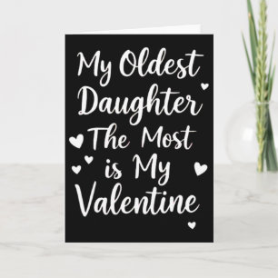 Carte Ma Fille Aînée Le Plus Est Ma Saint-Valentin Pour 