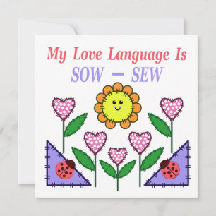 Carte Ma Langue D'Amour Est Douce - Coudre