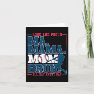 Carte Ma Mama Maman Frérot Baseball Haut Et Fier Toute L