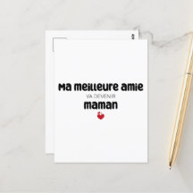 Carte “Ma meilleure amie va devenir maman”