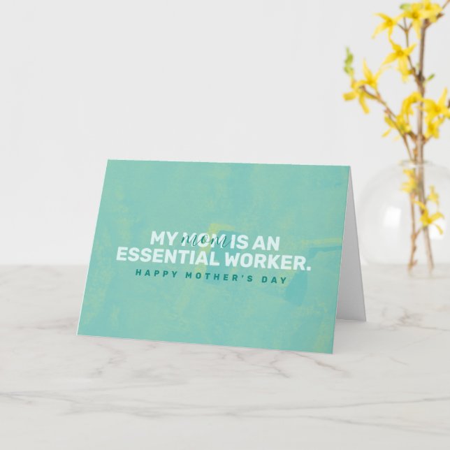 Carte Ma mère est une travailleuse essentielle (Fleur jaune)