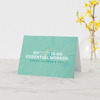 Carte Ma mère est une travailleuse essentielle
