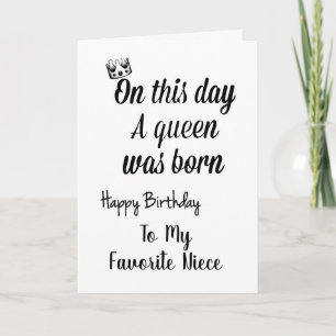 CARTE **MA NIÈNE PRÉFÉRÉE** VOUS ÊTES UNE REINE "ANNIVER