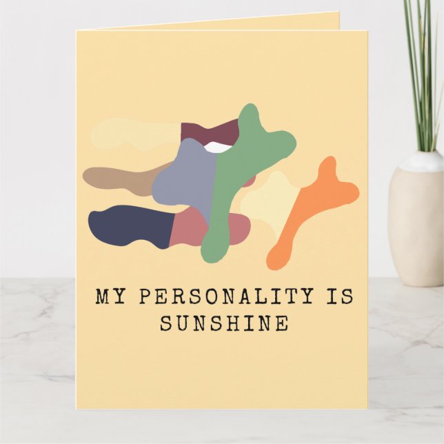 Carte Ma personnalité est soleil (Devant)
