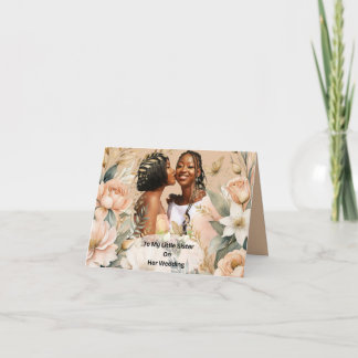 Carte Ma Petite Soeur Jour De Mariage