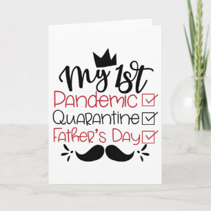 Carte Ma première Fête des pères de quarantaine pandémiq