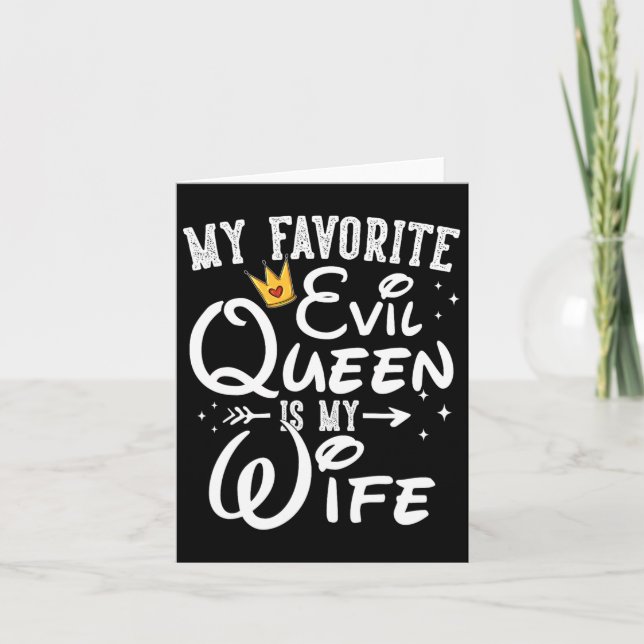 Carte Ma Reine Du Mal Préférée Est Mes Cadeaux D'Hallowe (Devant)