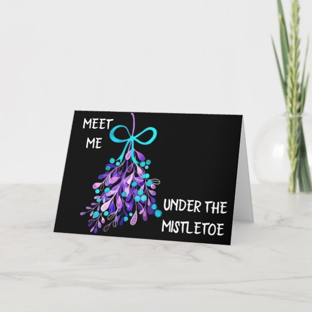 CARTE **M'A RENCONTRÉ SOUS MISTLETOE POUR UNE JOLIE NOËL (Devant)