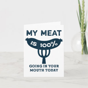Carte Ma Viande Est 100% Va Dans Votre Bouche Drôle Bbq