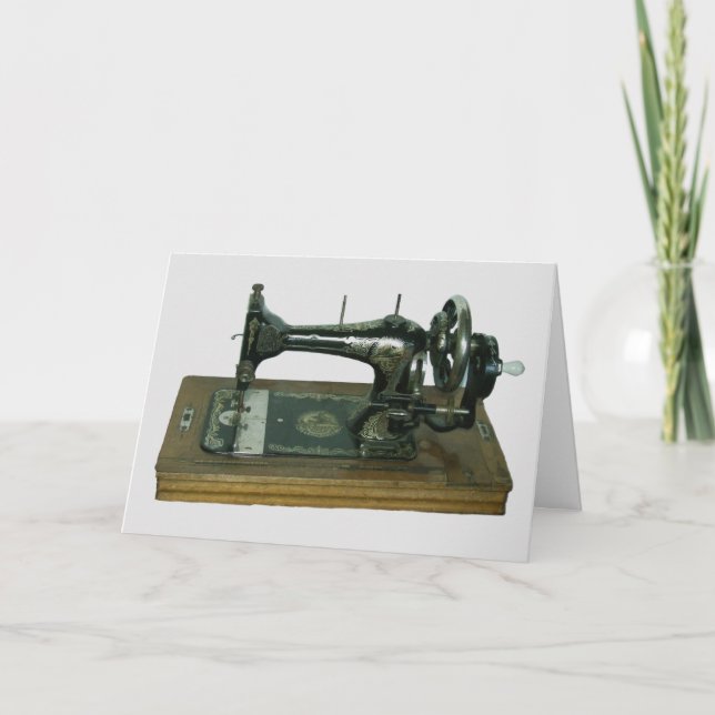 CARTE MACHINE À COUCHER ANTIQUE BLANC À L'INTÉRIEUR DES  (Devant)