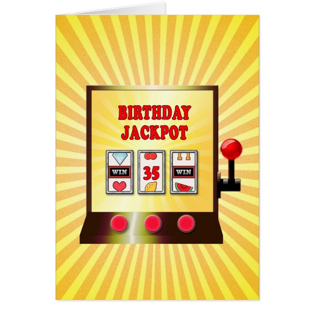 Carte machine à sous 35e anniversaire (Devant)