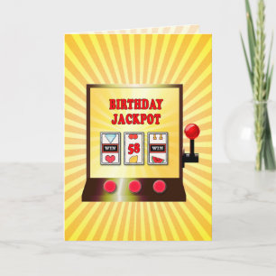 Carte machine à sous 58e anniversaire