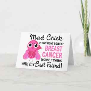 Carte Mad Chick 2 meilleur ami cancer du sein