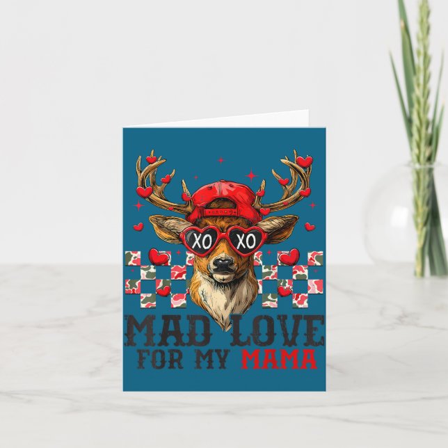 Carte Mad Retro Love For My Mama Deer Hunting Happy Vale (Devant)