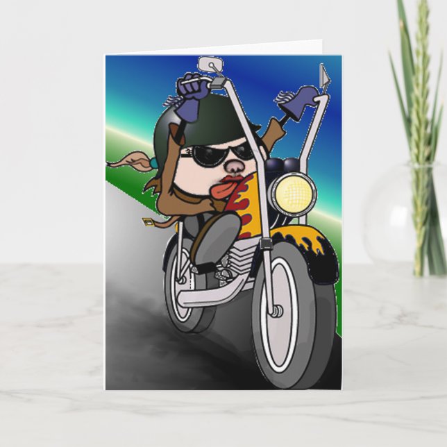 Carte Madame de moto (Devant)