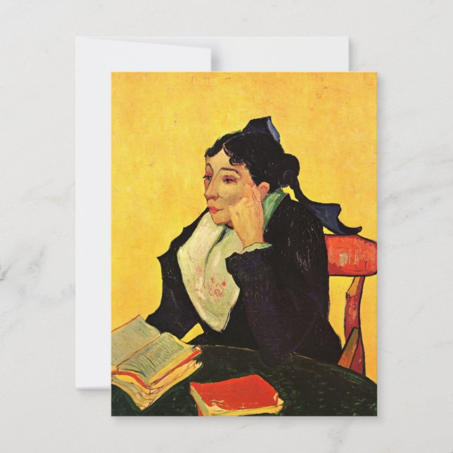Carte Madame Ginoux avec des livres de Vincent van Gogh (Devant)