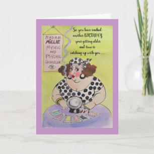 Carte Madame Millie/carte d'anniversaire plus ancienne