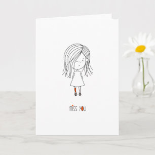 Carte Mademoiselle toi mignonne et drôle
