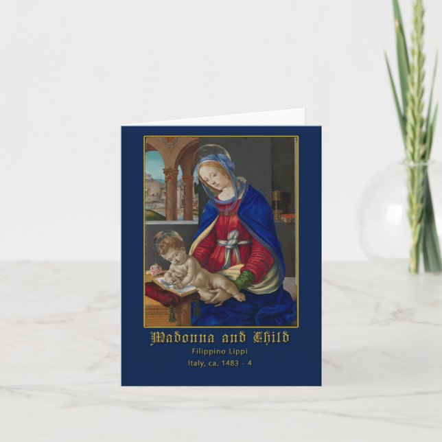 Carte Madone à l'Enfant Filippino Lippi Salutation (Devant)