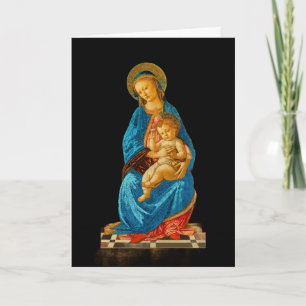 Carte Madone à l'Enfant trônant de Botticelli