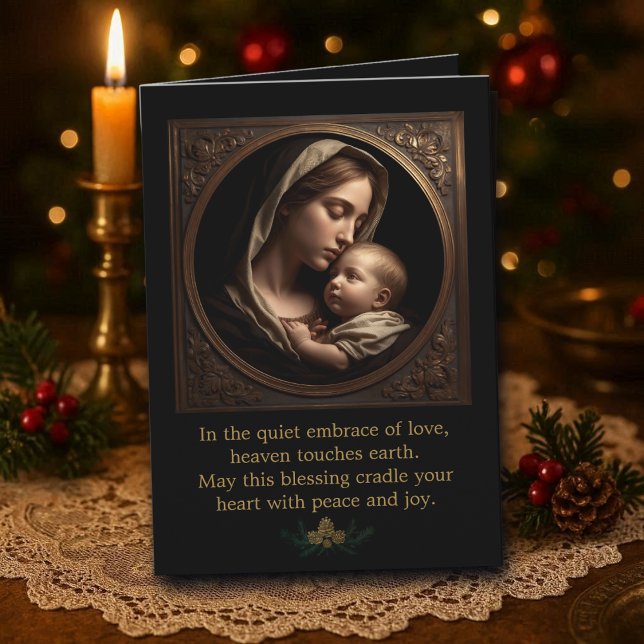 Carte Madonna and Child Folded Greeting Card (Créateur téléchargé)