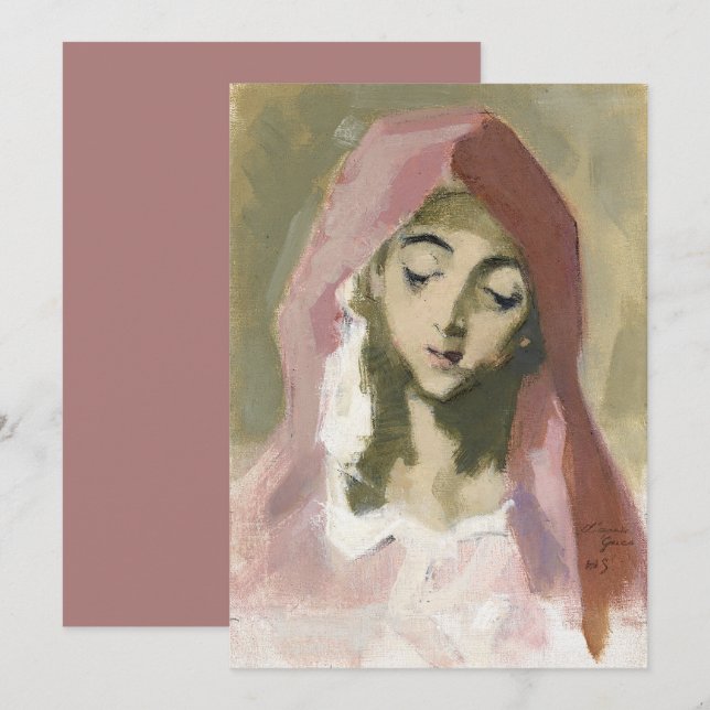 Carte Madonna de la Charité, Helene Schjerfbeck (Devant / Derrière)