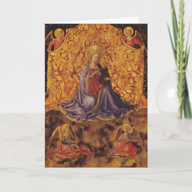 Carte Madonna de l'humilité avec l'enfant et les anges (Devant)