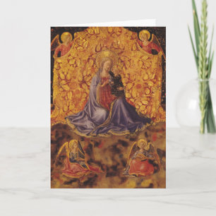 Carte Madonna de l'humilité avec l'enfant et les anges
