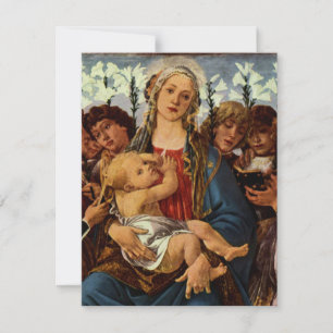 Carte Madonna et Enfant avec huit anges par Botticelli