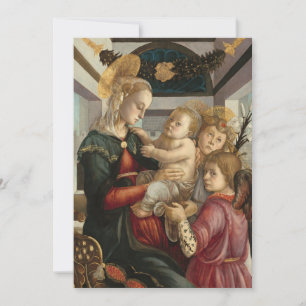 Carte Madonna et l'enfant avec les anges Botticelli