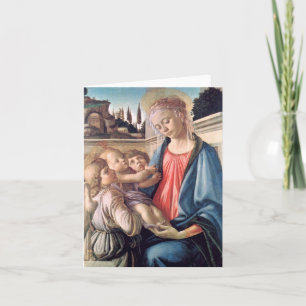 Carte Madonna et l'enfant Deux anges Botticelli