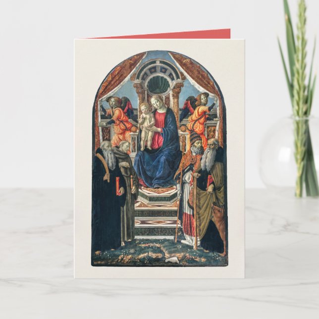 Carte Madonna et l'enfant Enthronés de saints et d'anges (Devant)