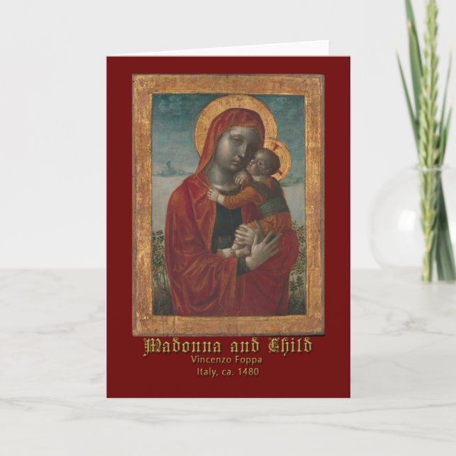 Carte Madonna et l'enfant par Vincenzo Foppa Salutation (Devant)