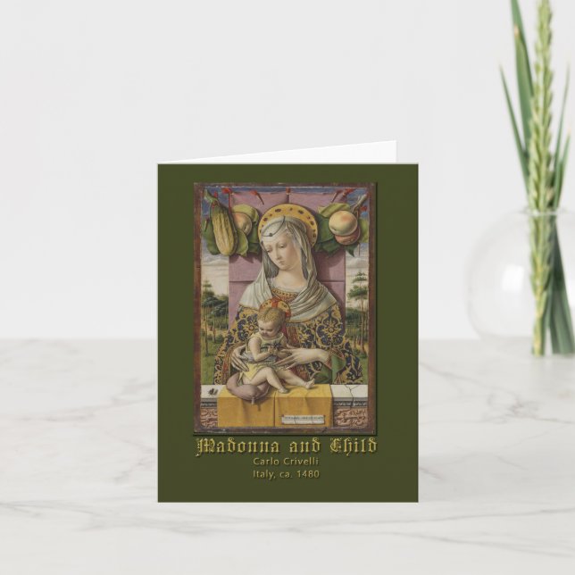 Carte Madonna et salutation de Carlo Crivelli d'enfant (Devant)