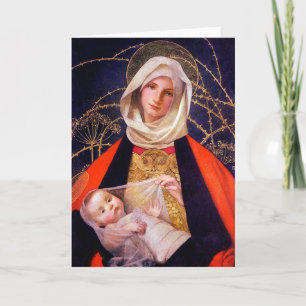 Carte Madonna qui a un enfant